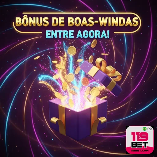 Imagem promocional do site 119bet destacando o bônus 06 para apostas esportivas.